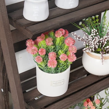 4-Tier Foldable Plant Stand with Solid Wood Construction and Open Shelves detail image - detail view 8