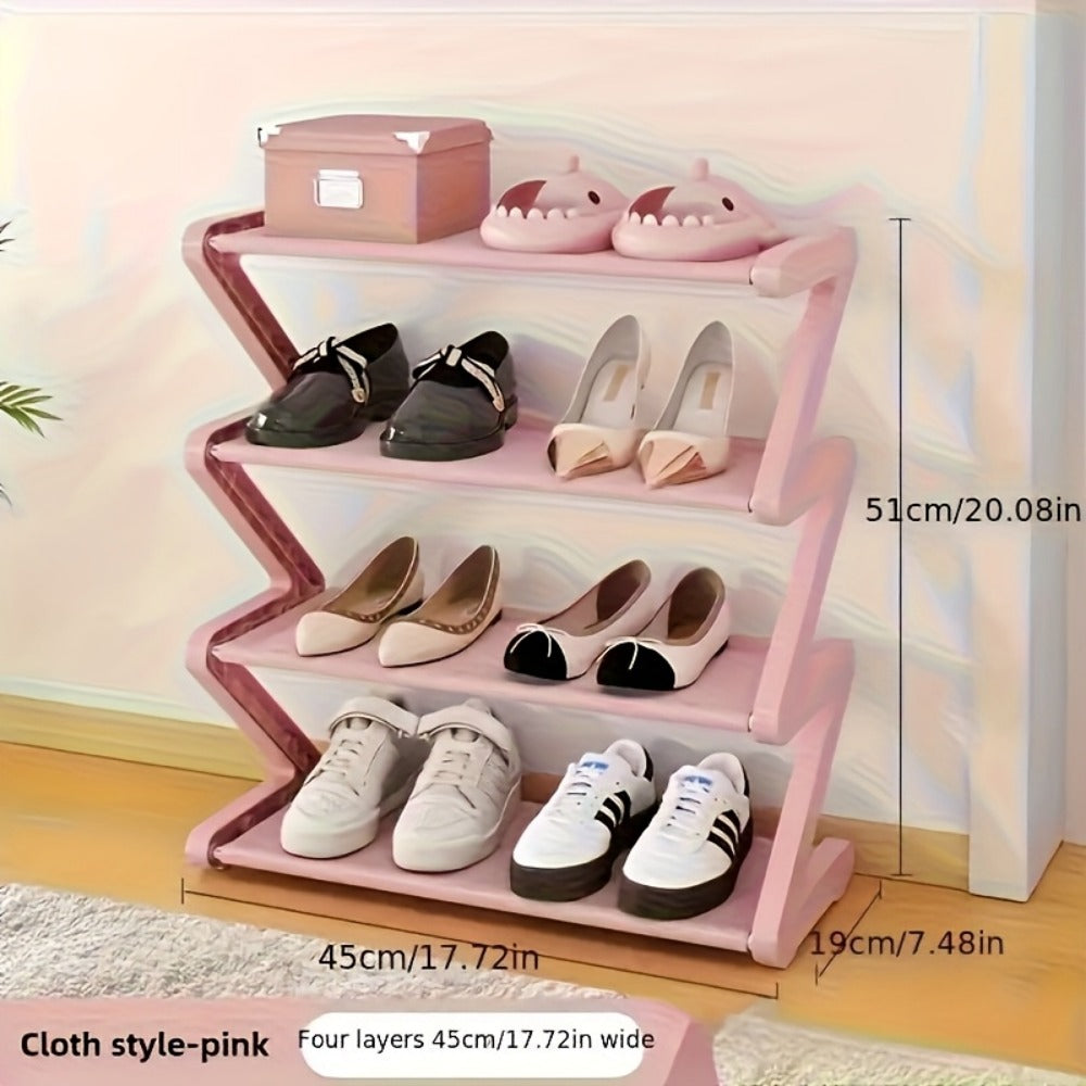 4-Tier Freestanding Shoe Rack with Tool-Free Assembly for Organized Everyday Storage detail image - detail view 4