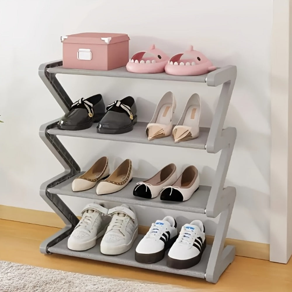4-Tier Freestanding Shoe Rack with Tool-Free Assembly for Organized Everyday Storage detail image - detail view 8