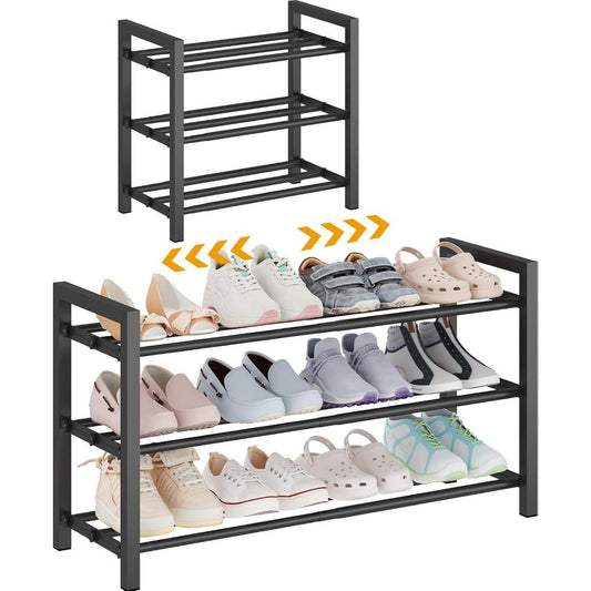 4-Tier Freestanding Shoe Rack with Tool-Free Assembly, Closet Shoe Shelf detail image
