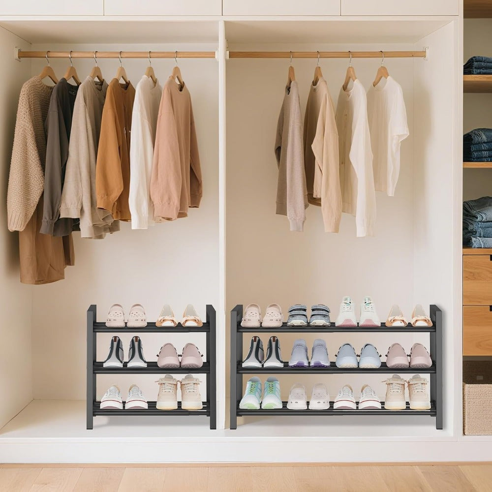 4-Tier Freestanding Shoe Rack with Tool-Free Assembly, Closet Shoe Shelf detail image - detail view 4