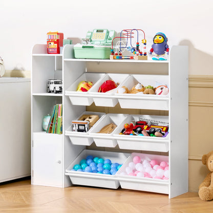 4-Tier Kids Storage Organizer with Open Shelves for Kids' Room detail image