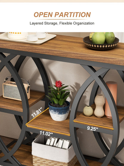 4-Tier Narrow Console Table with Open Shelves, Narrow Entryway Table detail image - detail view 18