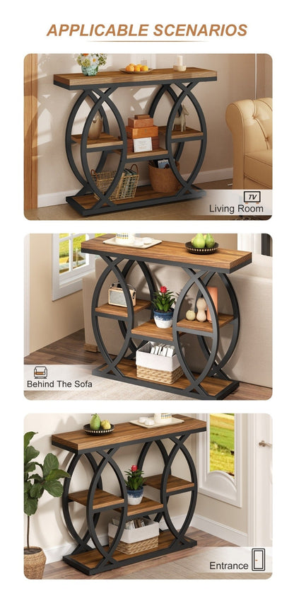 4-Tier Narrow Console Table with Open Shelves, Narrow Entryway Table detail image - detail view 20