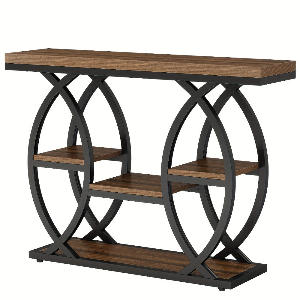 4-Tier Narrow Console Table with Open Shelves, Narrow Entryway Table detail image - detail view 3