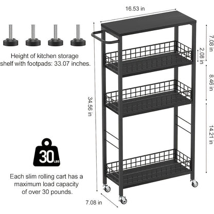 Storage Cart shown in the Black option