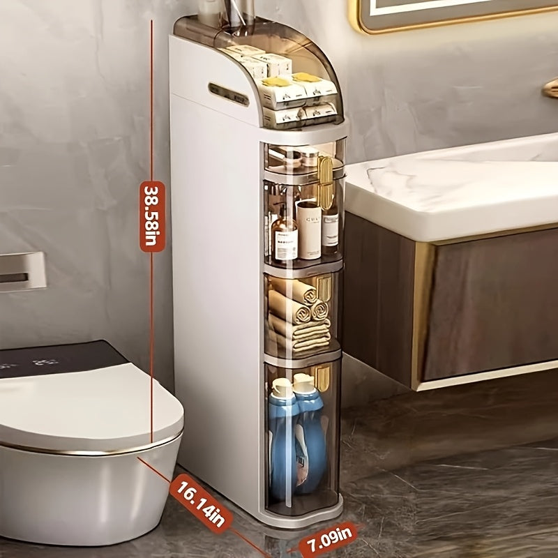 Bathroom Storage Cart shown in the 4-Tiers option