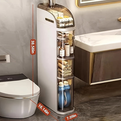 Bathroom Storage Cart shown in the 4-Tiers option