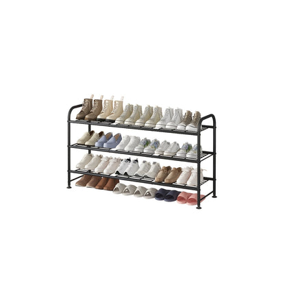 Shoe Rack shown in the Black, 3 Tiers option