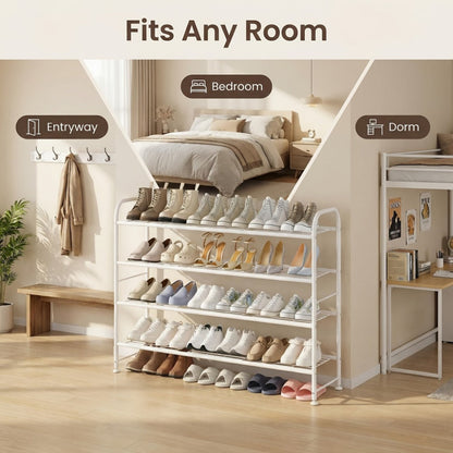 4-Tier Wide Shoe Rack with Large-Capacity Storage and Tool-Free Assembly detail image - detail view 10