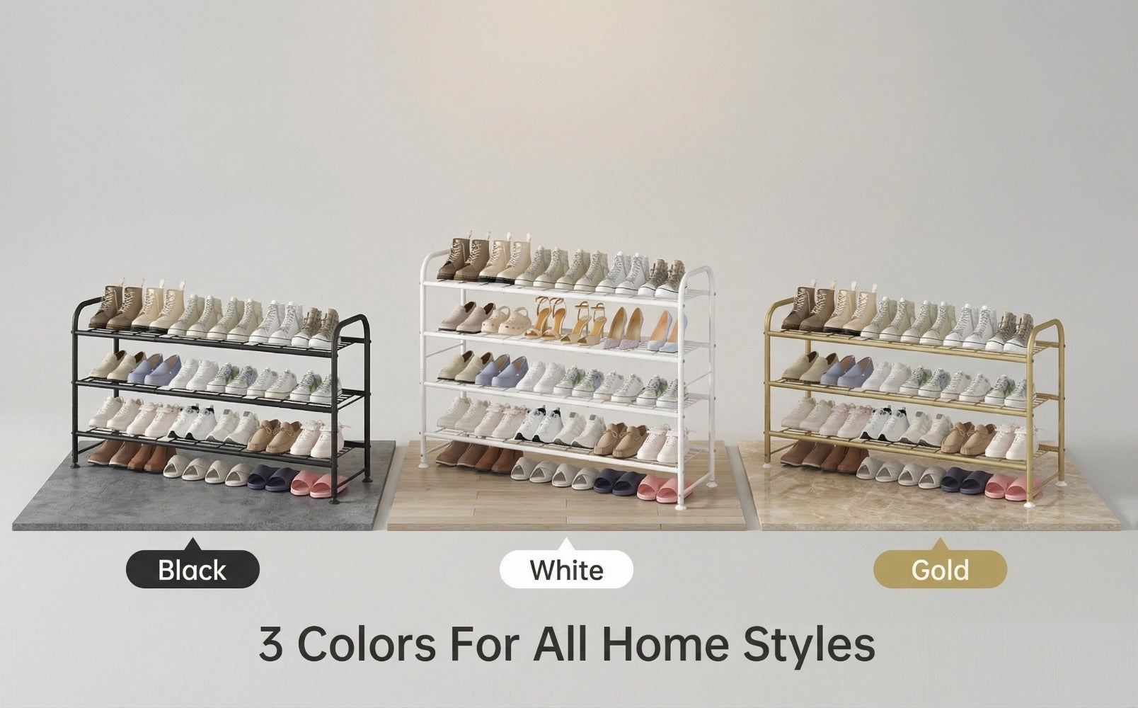4-Tier Wide Shoe Rack with Large-Capacity Storage and Tool-Free Assembly detail image - detail view 23