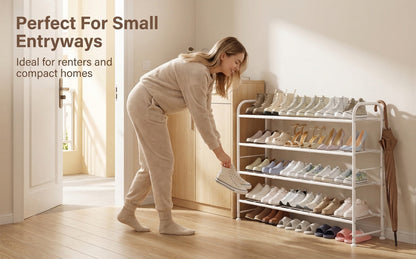 4-Tier Wide Shoe Rack with Large-Capacity Storage and Tool-Free Assembly detail image - detail view 28
