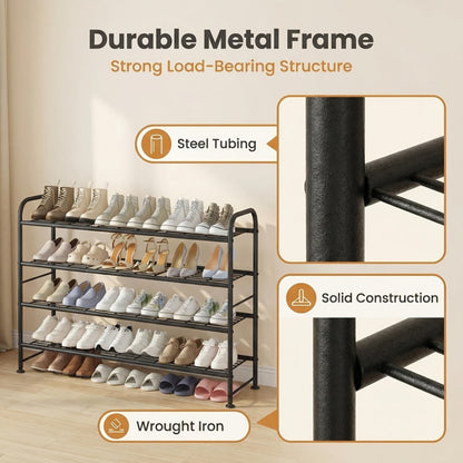 4-Tier Wide Shoe Rack with Large-Capacity Storage and Tool-Free Assembly detail image - detail view 8