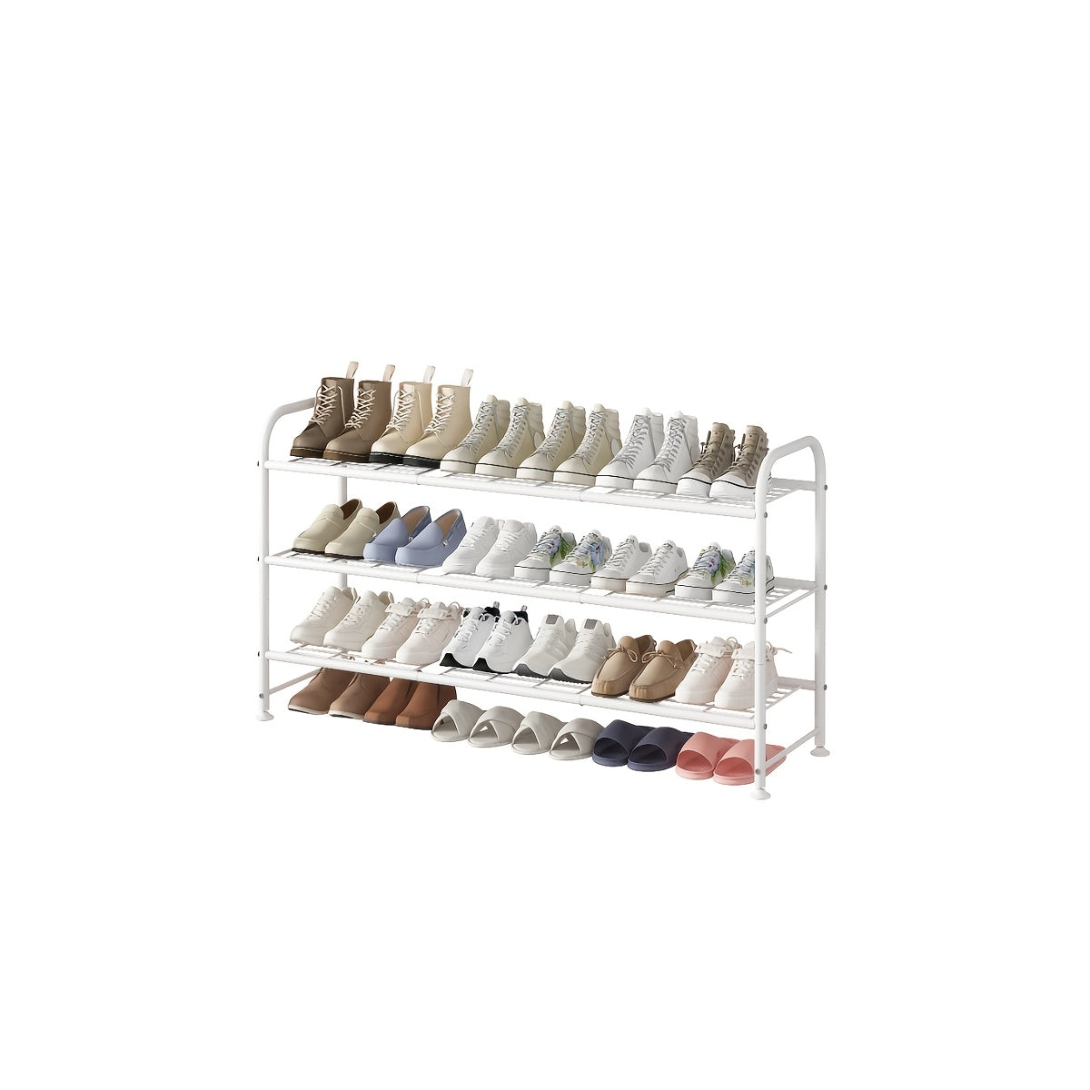 Shoe Rack shown in the 【white】, 3 Tiers option