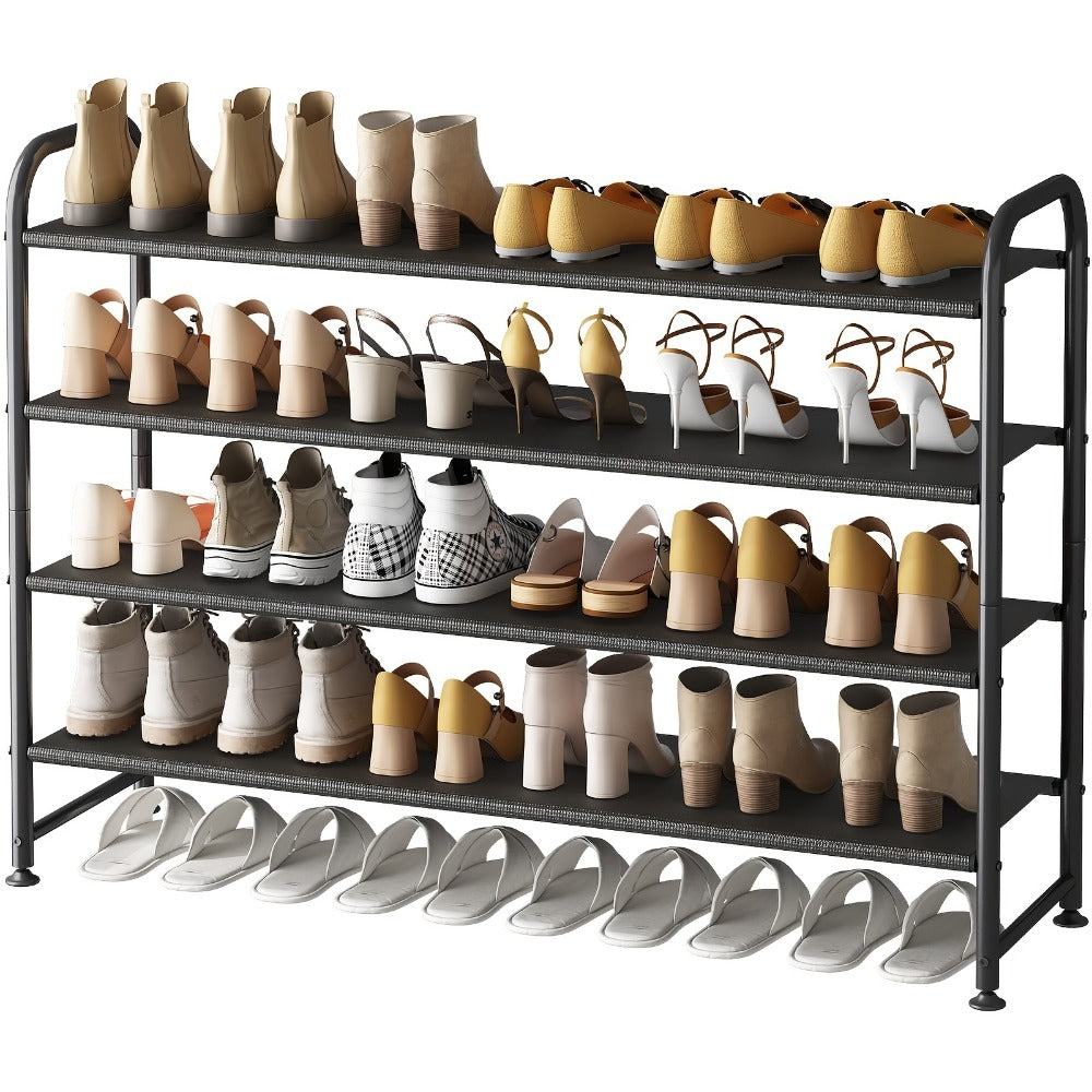 4-Tier Wide Shoe Rack with Stackable Design and Large-Capacity Storage for Entryway detail image - detail view 15
