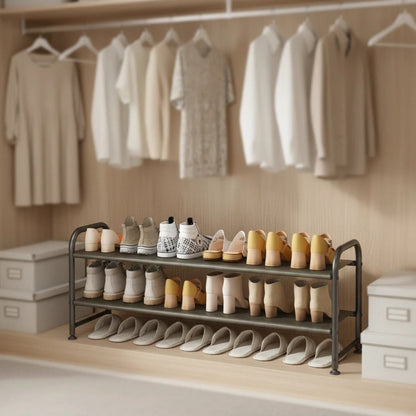 4-Tier Wide Shoe Rack with Stackable Design and Large-Capacity Storage for Entryway detail image - detail view 16