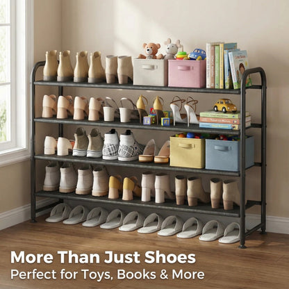 4-Tier Wide Shoe Rack with Stackable Design and Large-Capacity Storage for Entryway detail image - detail view 18