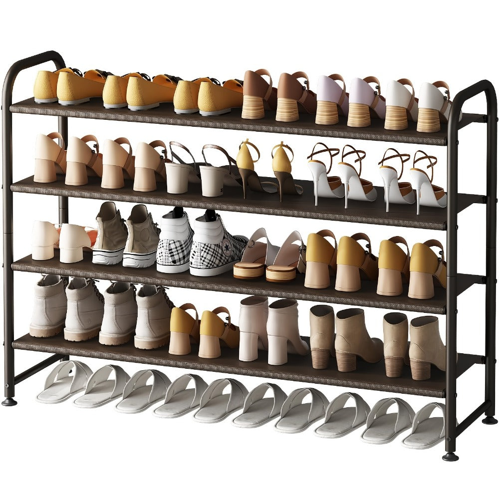 4-Tier Wide Shoe Rack with Stackable Design and Large-Capacity Storage for Entryway detail image - detail view 19