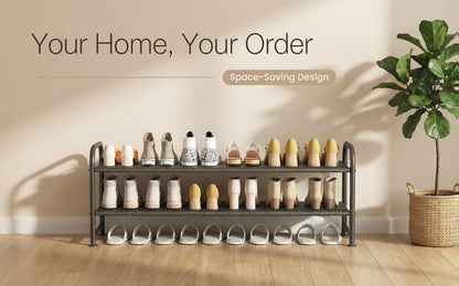 4-Tier Wide Shoe Rack with Stackable Design and Large-Capacity Storage for Entryway detail image - detail view 22