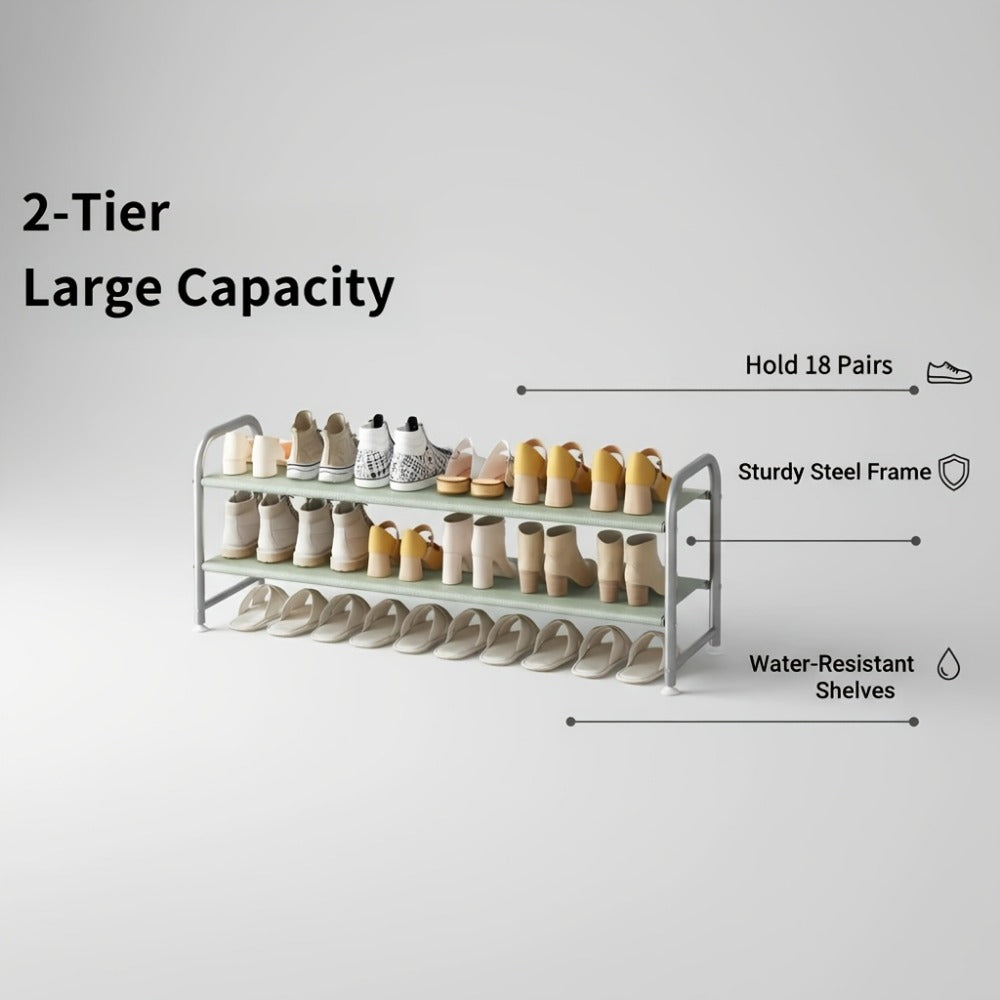 4-Tier Wide Shoe Rack with Stackable Design and Large-Capacity Storage for Entryway detail image - detail view 8