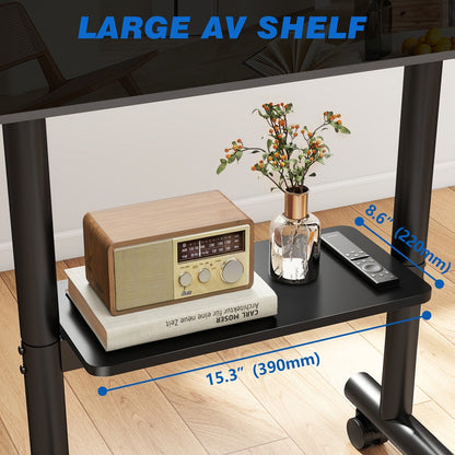 40-75 Inch Rolling TV Stand with Adjustable Height, Media Console Cabinet for Living Room detail image - detail view 6