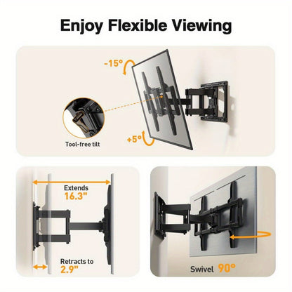 40-86 Inch Heavy-Duty TV Wall Mount with Full-Motion Adjustment and 132 lb Capacity detail image