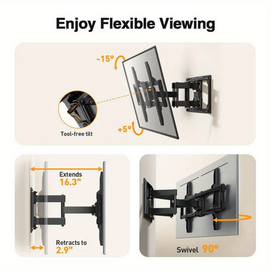 40-86 Inch Heavy-Duty TV Wall Mount with Full-Motion Adjustment and 132 lb Capacity detail image
