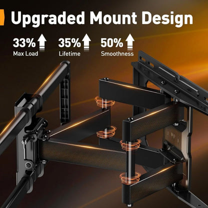 40-86 Inch Heavy-Duty TV Wall Mount with Full-Motion Adjustment and 132 lb Capacity detail image - detail view 8