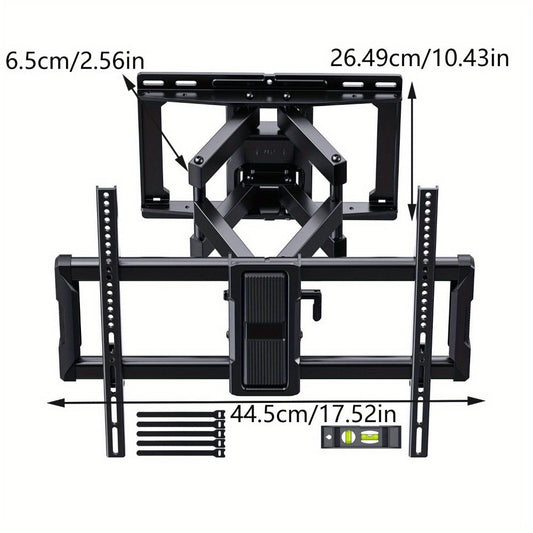 TV Wall Mount, Full Motion for 40 to 86 Inch TVs 132 Lb Heavy Duty Bracket Tool Free Tilt shown in the main product view