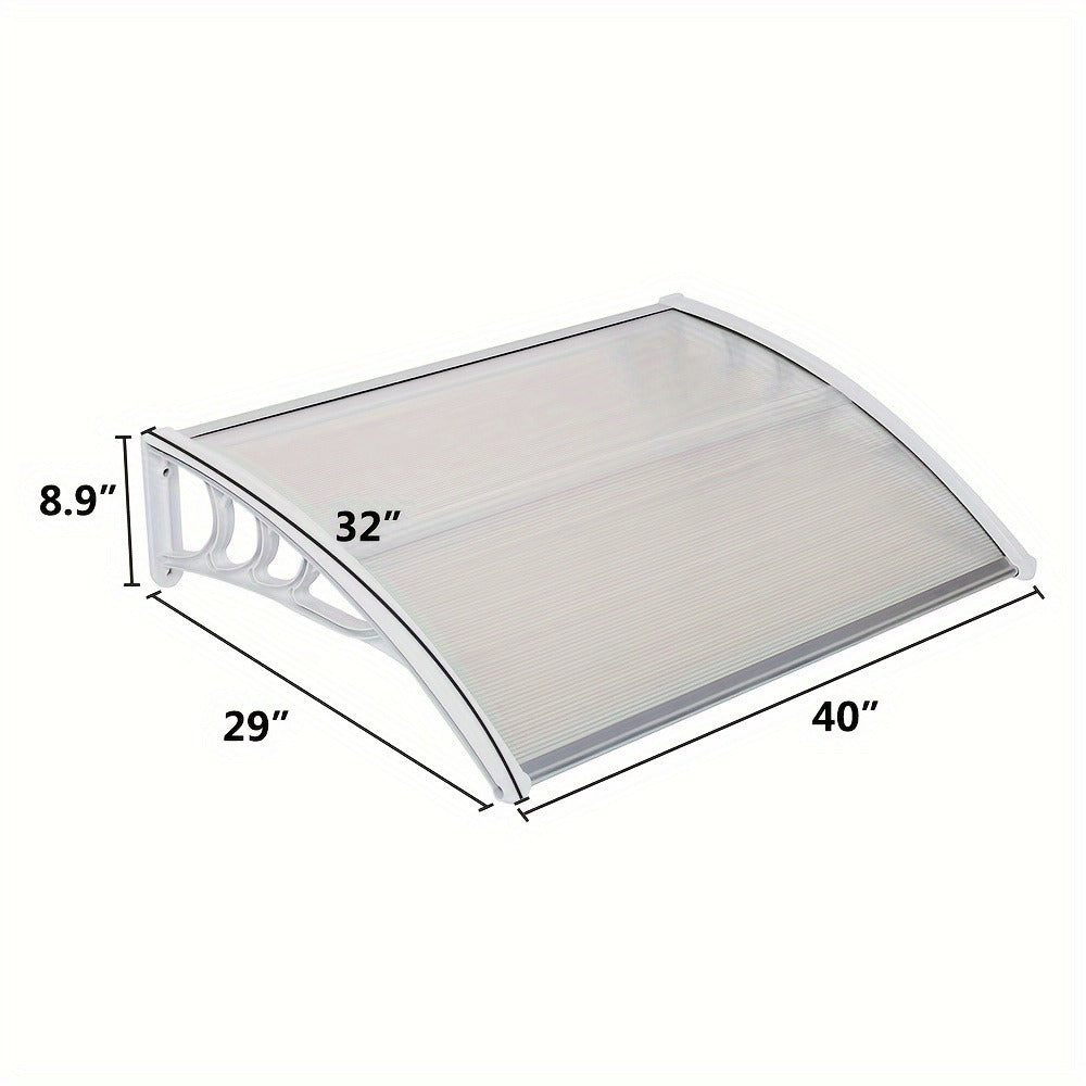 40-Inch Polycarbonate Door And Window Awning for Patio and Entryway detail image - detail view 9