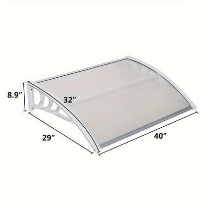 40-Inch Polycarbonate Door And Window Awning for Patio and Entryway detail image - detail view 9