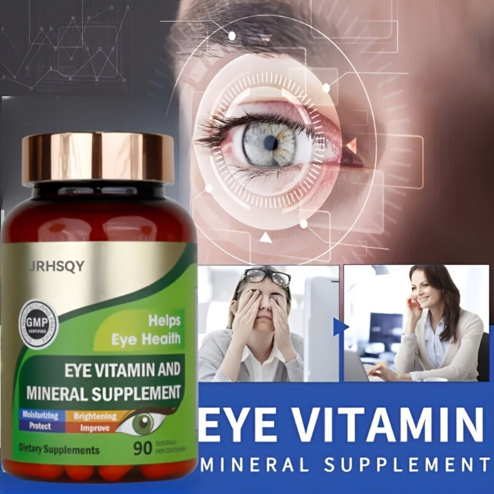 Lutein & Zeaxanthin Eye Vitamins Supplement with Zinc, Vitamin C & E – Advanced Vision & Macular Health, Blue Light Protection & Antioxidant Eye Formula | 90 Capsules 3-Bottle Bundle