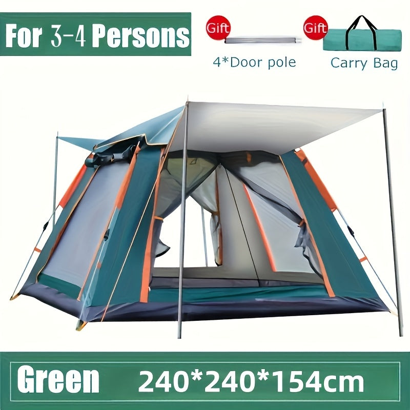 Four-Sided Beach Tent with Five Windows, 240 x 240 x 154 cm Size and Two Green Checkout Options
