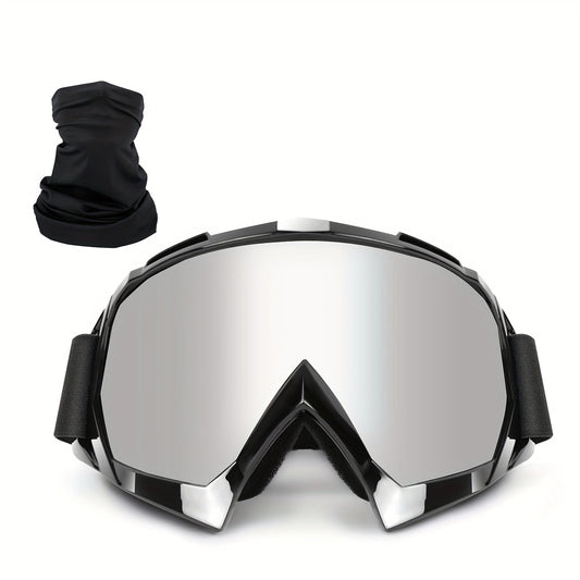 Ski Goggles Set with Black Headband – TPU Frame PC Lens Mirror Coating, Thick Foam Pad, Adjustable Strap, 28+ Color Styles, Adult Snow Goggles for Skiing & Snowboarding, Great Gift