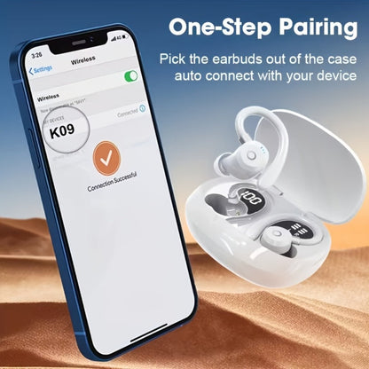 Wireless Earbuds HiFi Stereo with Active Noise Canceling, LED Display, Touch and Fast USB Charging