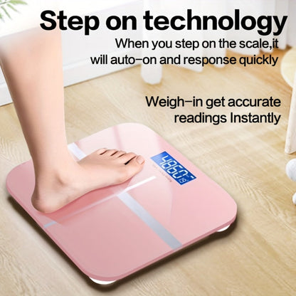 Square Digital Bathroom Scale in Black or Pink with Basic, No-Battery and USB-Charging Options