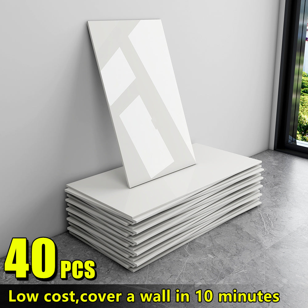 Marble Peel and Stick Wall Panels Self-Adhesive 3D Decorative Tiles - Glossy Marble Sheets, for Entryways, Bedrooms and Living Spaces