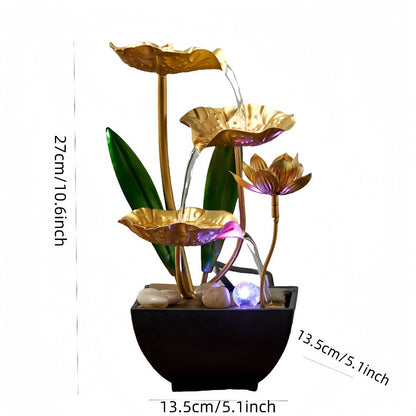 Indoor Tabletop Fountain Desktop Water Feature, Small Relaxing Flowing Water Fountain for Living Room, Bedroom, Office & Spa, Calming Zen Decor & Unique Housewarming Gift