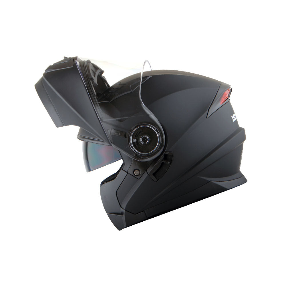 Motorcycle Modular Full Face Helmet Flip Up Dual Visor Sun Shield with Optional LED Tail Light 3 Modes Removable Washable Interior, Multiple Colors S M L XL — Modular901
