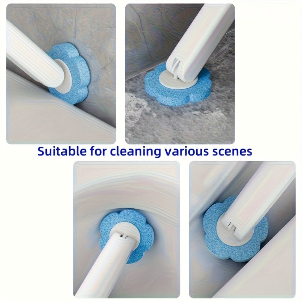 Disposable Toilet Brush Set with Replacement Heads – Hygienic No-Touch Bathroom Cleaning Brush with Stand Easy Install