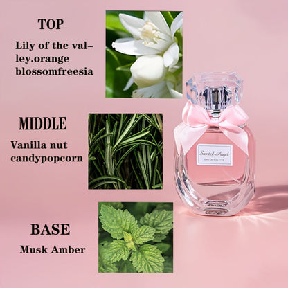 Perfume for Women Long Lasting Floral Fragrance – Angel Eau de Parfum 1.86oz | Lily Orange Blossom Vanilla Musk | Date Night Party Holiday Gift for Her