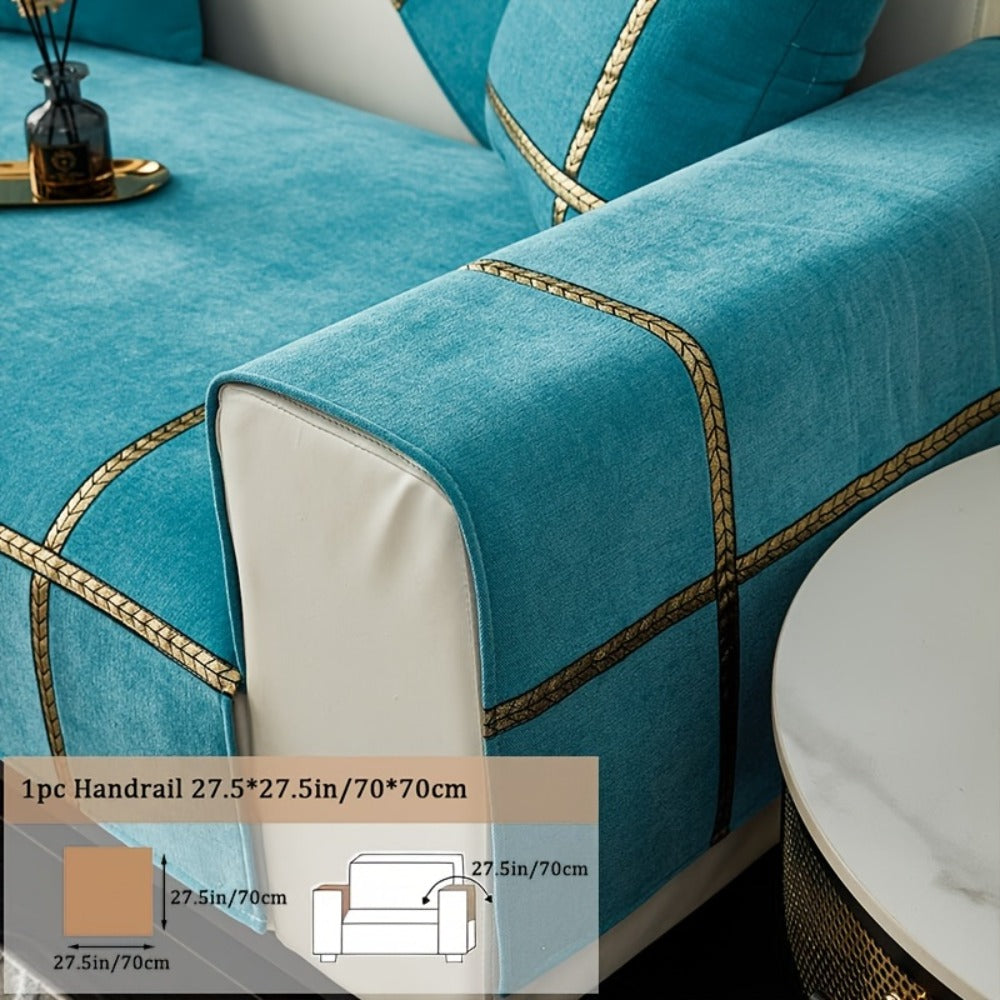 Sofa Cover 350 GSM Chenille Knit Panels for Single Seat, Armrest and 2, 3 or 4-Seater Sofa Sections