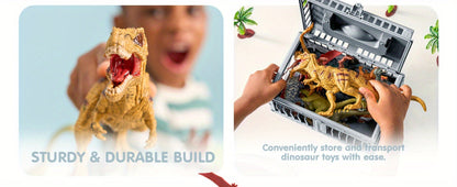Dinosaur Toys for Kids 19pcs with Play Mat & Storage Cage – Realistic Dinosaur Figures Playset for Boys Girls Ages 3+, Birthday Gift, Christmas Gift, Party Favor