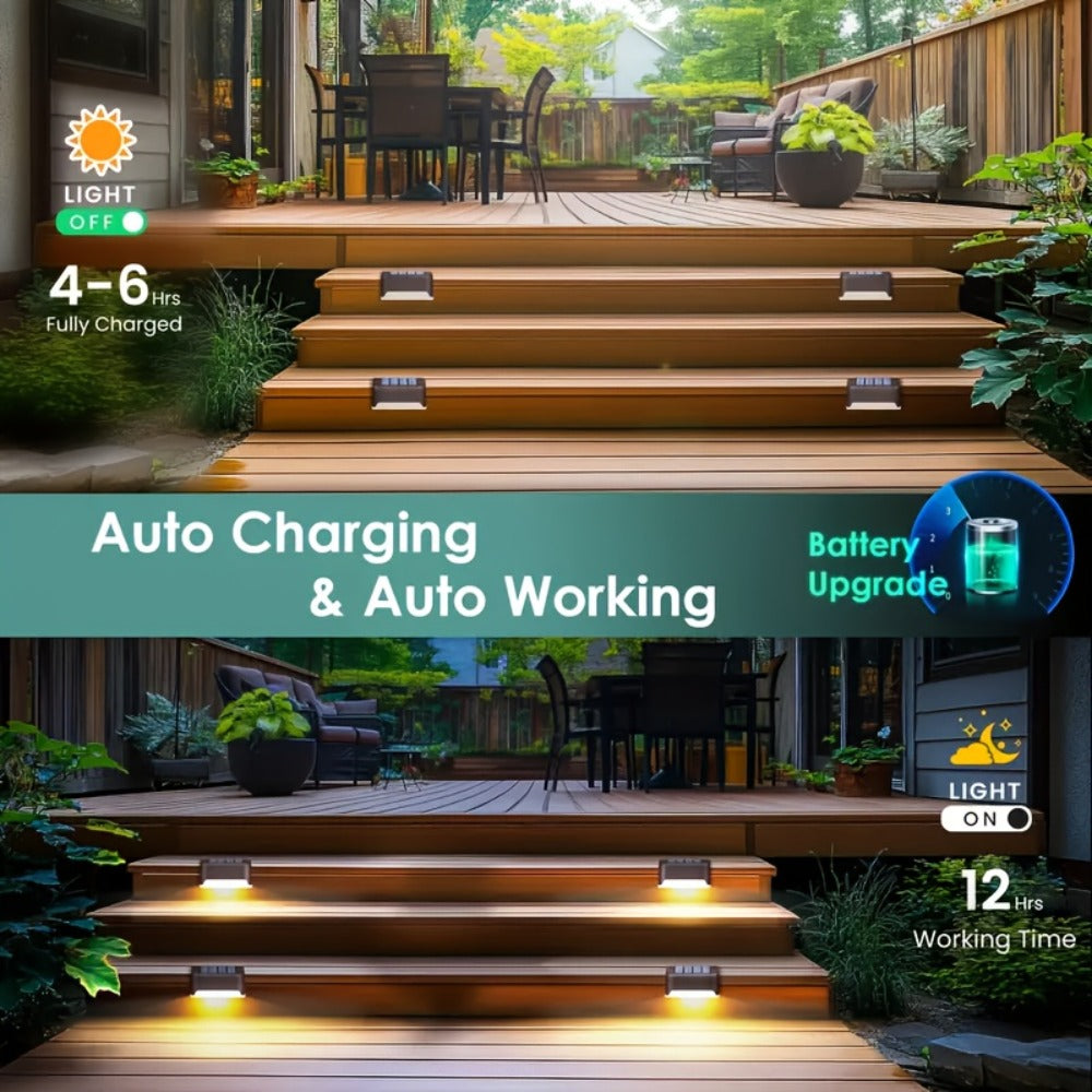 Solar Deck Lights Outdoor 20/30 Pack White LED Step Lights for Stairs Fence Patio Garden Pathway for Garden, Pathway and Patio Lighting