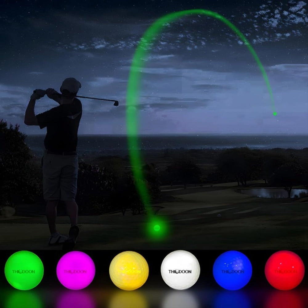 LED Golf Balls Glow in the Dark – Ultra-Bright 3-LED Night Golf Balls with 8-Min Reset Timer & Mesh Bag, 3 or 6 Pack | Best Night Golf Gift for Men Women Teens Beginners
