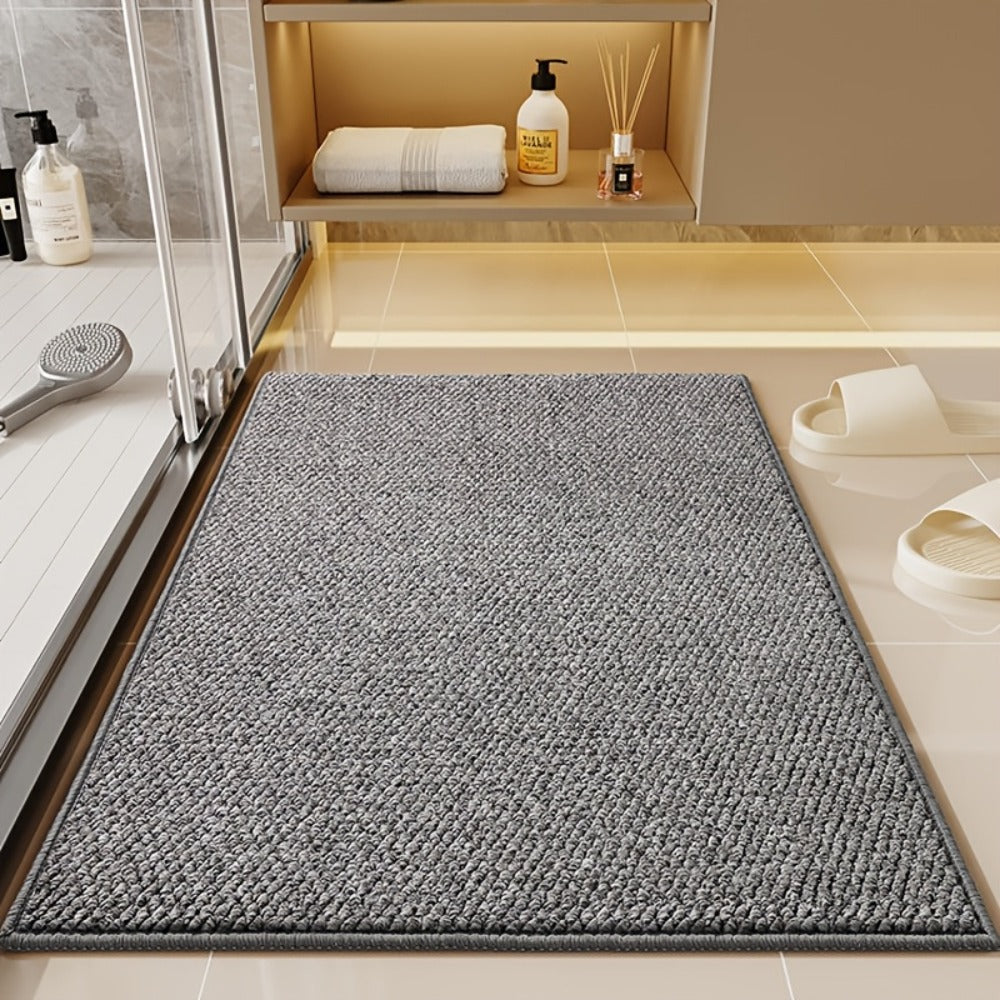 Imitation Sisal Bath Mat and Entryway Rug, 31.5 x 47.24 Inches in Dark Gray or Brown Woven Styles
