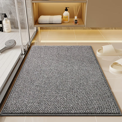 Imitation Sisal Bath Mat and Entryway Rug, 31.5 x 47.24 Inches in Dark Gray or Brown Woven Styles