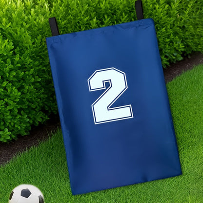 Four Numbered Sack Race Bags in Red, Blue, Yellow and Green with 65 x 46cm Pictured Size for Lawns