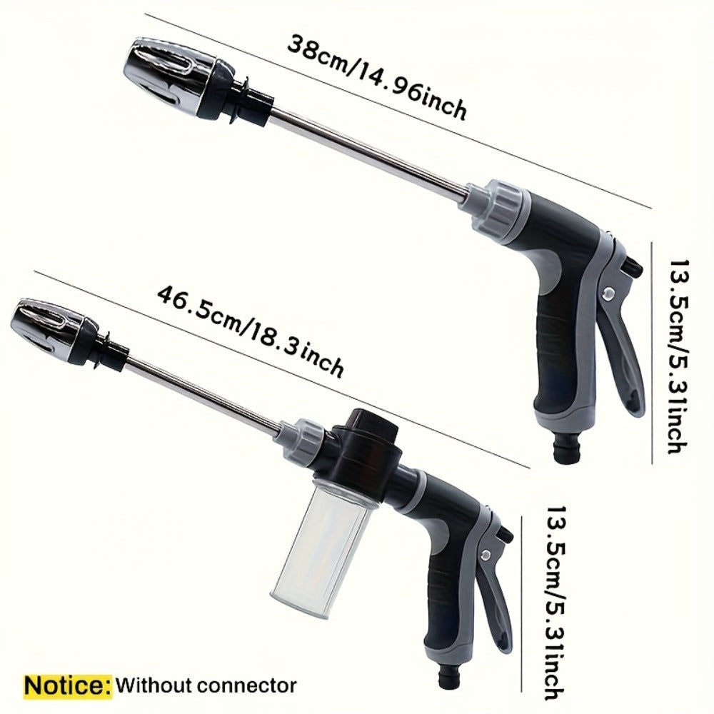 High Pressure Car Wash Spray Gun with Adjustable Nozzle – 3/4" & 1/2" Quick Connect, Multi-Function Garden Hose Sprayer for Car Cleaning, Watering & Pet Wash