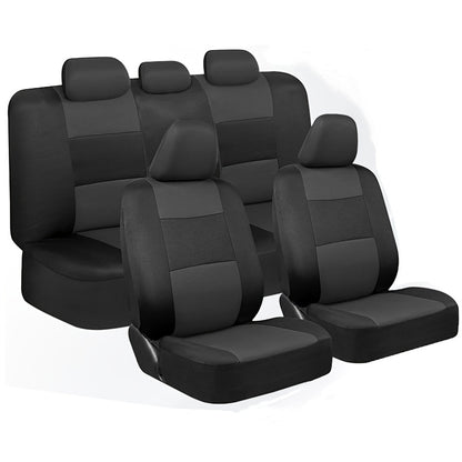 Universal Car Seat Covers Full Set – 5-Seat Breathable Knit Fabric, All-Season Wear-Resistant Protection for Front & Rear Seats | 16 Colors